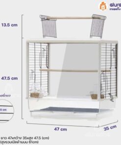 ขนาดกรงอะคริลิค 1 ชั้น