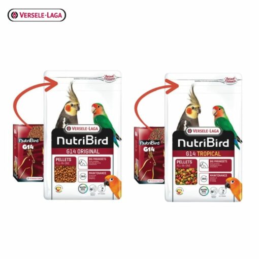 NutriBird G14 original 1kg อาหารเม็ดสำเร็จรูป นกพาราคีทขนาดใหญ่