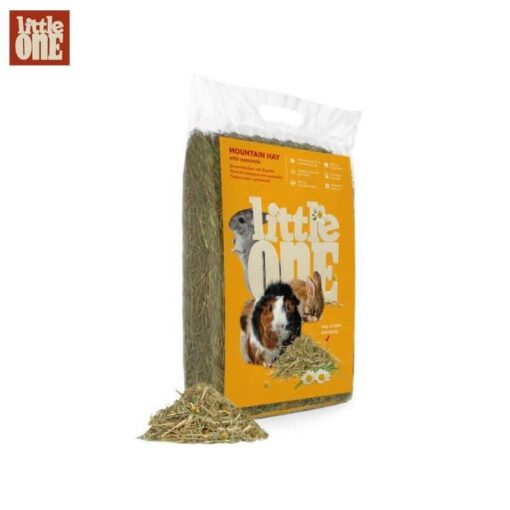 หญ้ากระต่าย แกสบี้ ชินชิล่า ผสมดอกคาโมมายล์ Little One Mountain hay with camomile 400g