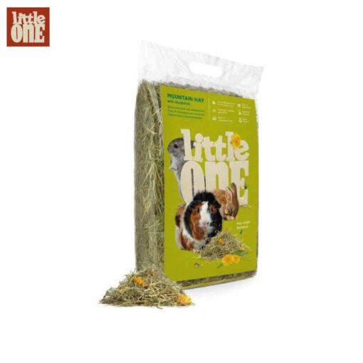 หญ้ากระต่าย แกสบี้ ชินชิล่า สูตรผสมดอกแดนดิไลอ้อน Little One Moutain Hay with dandelion 400g