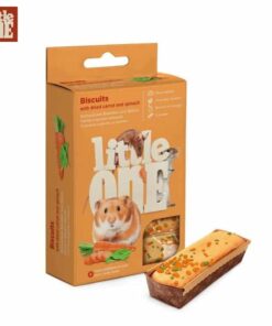 Little One ขนมหนูแฮมเตอร์และหนูแรท บิสกิตผสมแครอทและผักโขม 180g