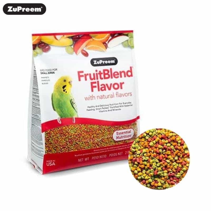 Zupreem Fruitblend Flavor สำหรับนกฟอพัส หงส์หยกและนกแก้วขนาดเล็ก 907g