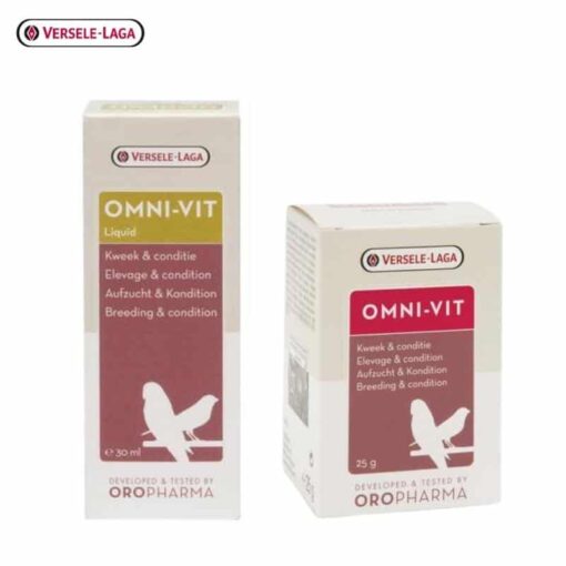 Omni vit วิตามินบำรุงและคลายเครียดนก แบบผง - แบบน้ำ