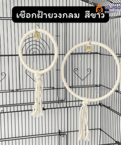 เชือกฝ้ายวงกลม สีขาว ขนาด14-20 cm วัสดุคุณภาพดี
